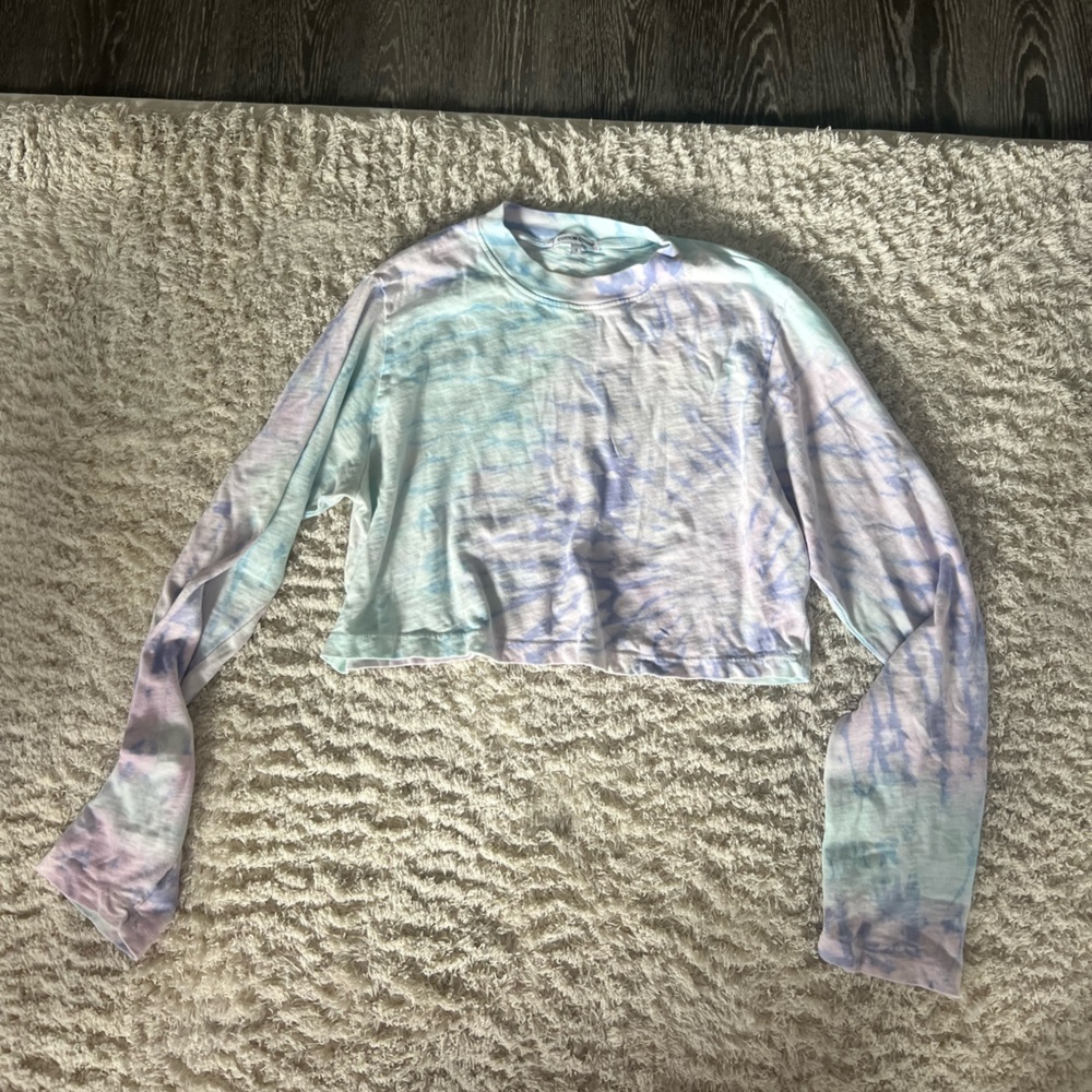 Cotton Citizen Tie-Dye Cropped Long Sleeve Tee
